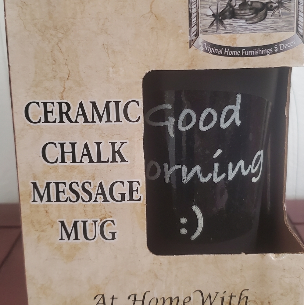 Ceramic Chalk Message Mug